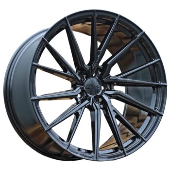 Tiheäpuolainen Haxer HX06F vannemalli kiiltävän mustana